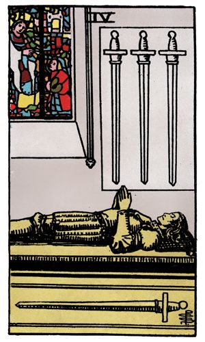 Four of Swords tarot card, Rider-Waite-Smith deck
