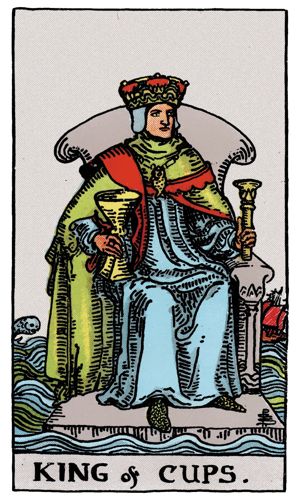 King of Cups tarot card, Rider-Waite-Smith deck