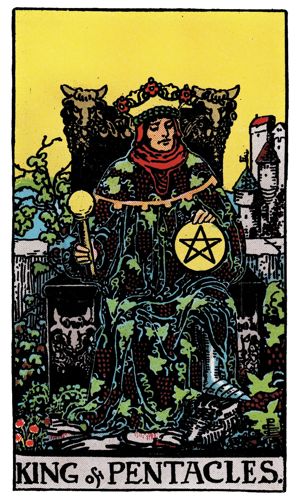 King of Pentacles tarot card, Rider-Waite-Smith deck