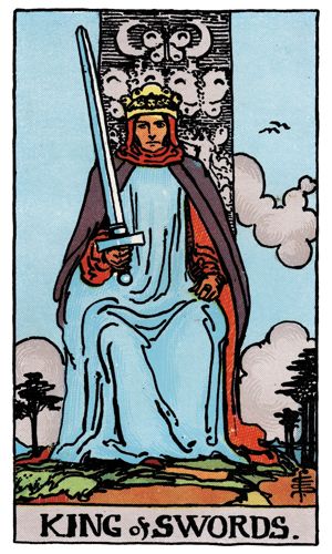King of Swords tarot card, Rider-Waite-Smith deck