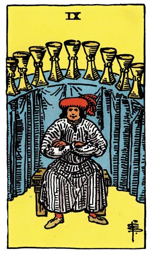 Nine of Cups tarot card, Rider-Waite-Smith deck
