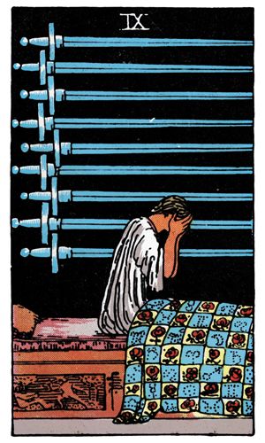 Nine of Swords tarot card, Rider-Waite-Smith deck