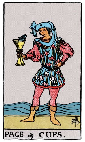 Page of Cups tarot card, Rider-Waite-Smith deck