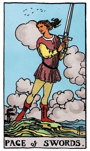 Page of Swords tarot card, Rider-Waite-Smith deck