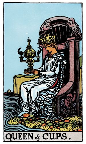 Queen of Cups tarot card, Rider-Waite-Smith deck