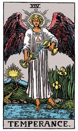 Temperance tarot card, Rider-Waite-Smith deck