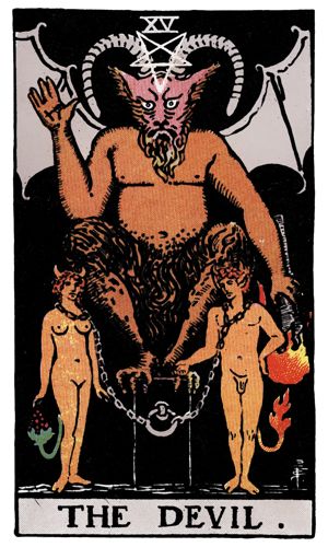 The Devil tarot card, Rider-Waite-Smith deck
