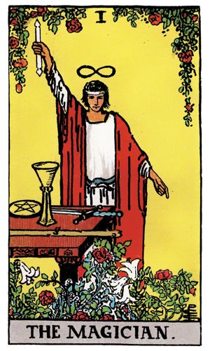 The Magician tarot card, Rider-Waite-Smith deck