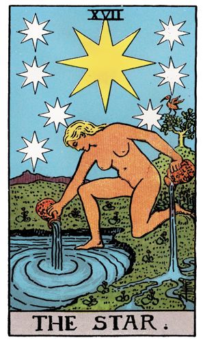 The Star tarot card, Rider-Waite-Smith deck